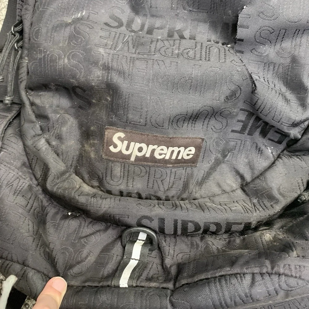 Supreme Backpack SS19 Triple Black AUTHENTIC Great Condition Large